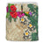 Kanaka Maoli (Hawaii) Bedding Set - Hibiscus Turtle Tattoo Beige - Polynesian Pride