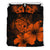 Hawaiian Map Hibiscus Turtle Polynesian Bedding Set - Orange Orange - Polynesian Pride