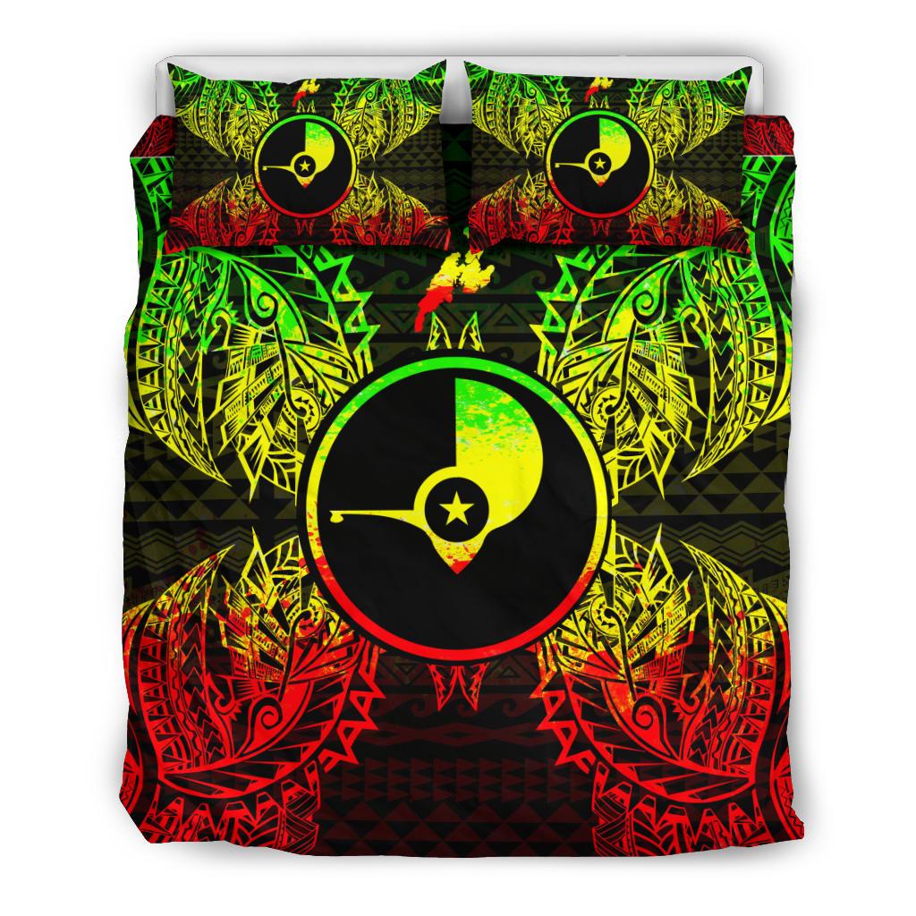 Polynesian Bedding Set - Yap Duvet Cover Set Map Reggae - Polynesian Pride