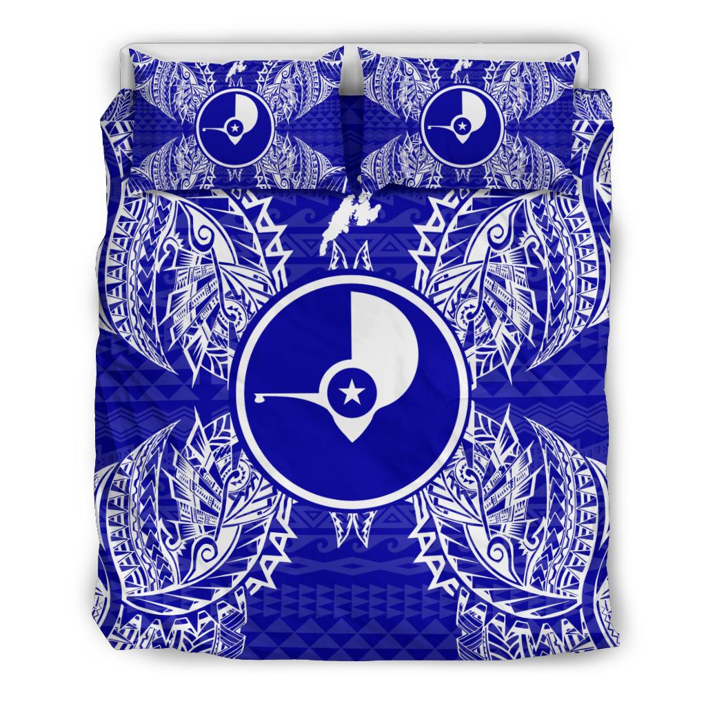 Polynesian Bedding Set - Yap Duvet Cover Set Map Blue - Polynesian Pride
