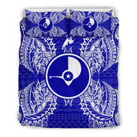Polynesian Bedding Set - Yap Duvet Cover Set Map Blue - Polynesian Pride