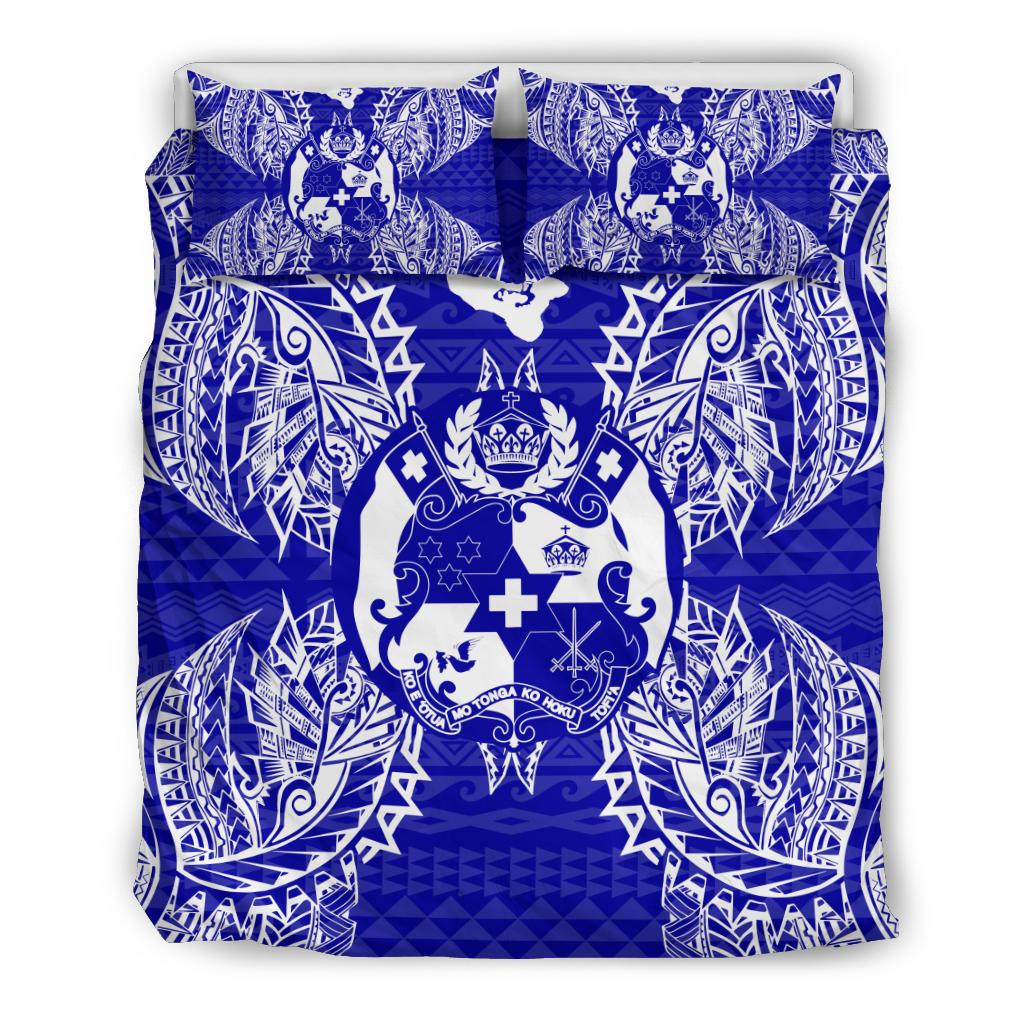 Polynesian Bedding Set - Tonga Duvet Cover Set Map Blue - Polynesian Pride