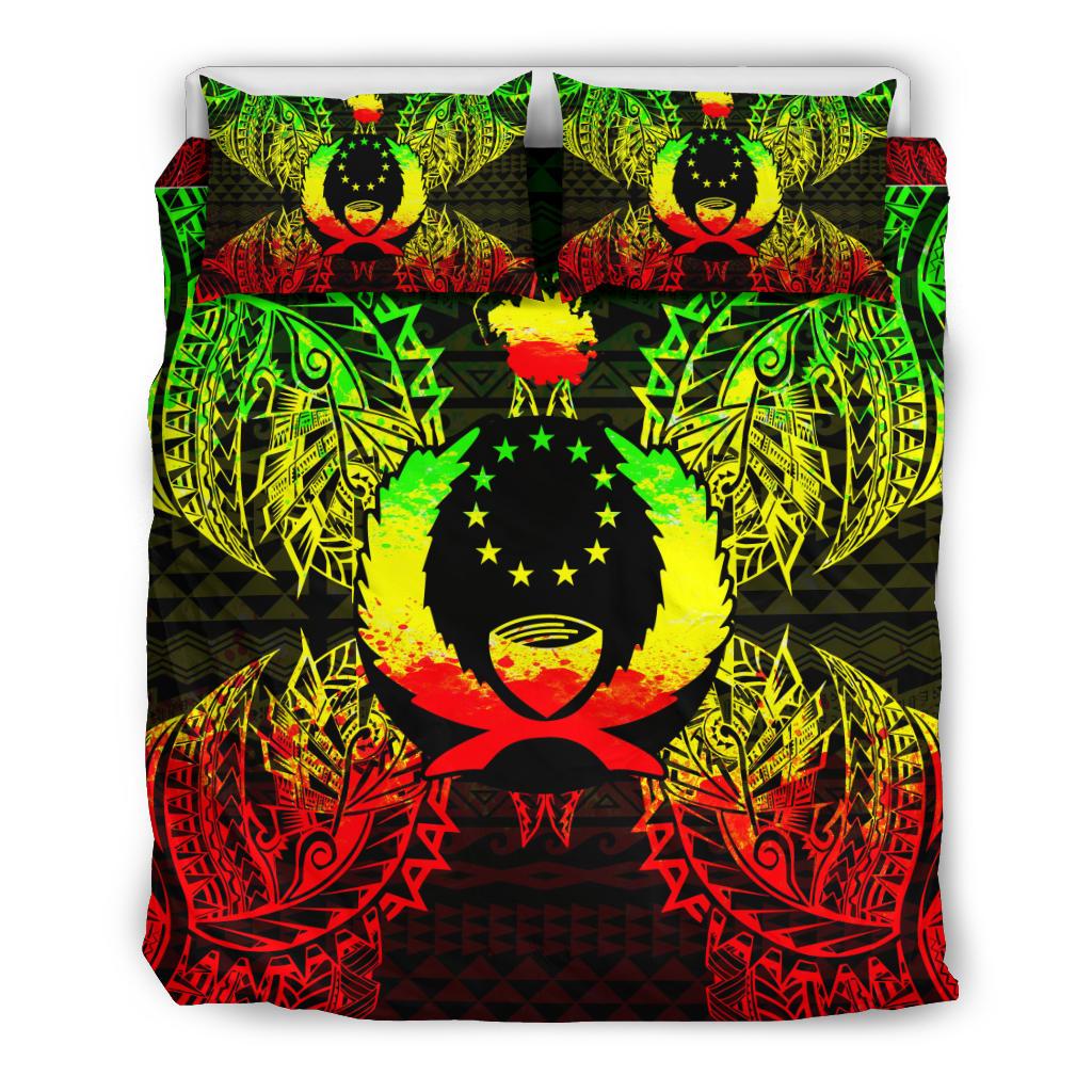 Polynesian Bedding Set - Pohnpei Duvet Cover Set Map Reggae - Polynesian Pride