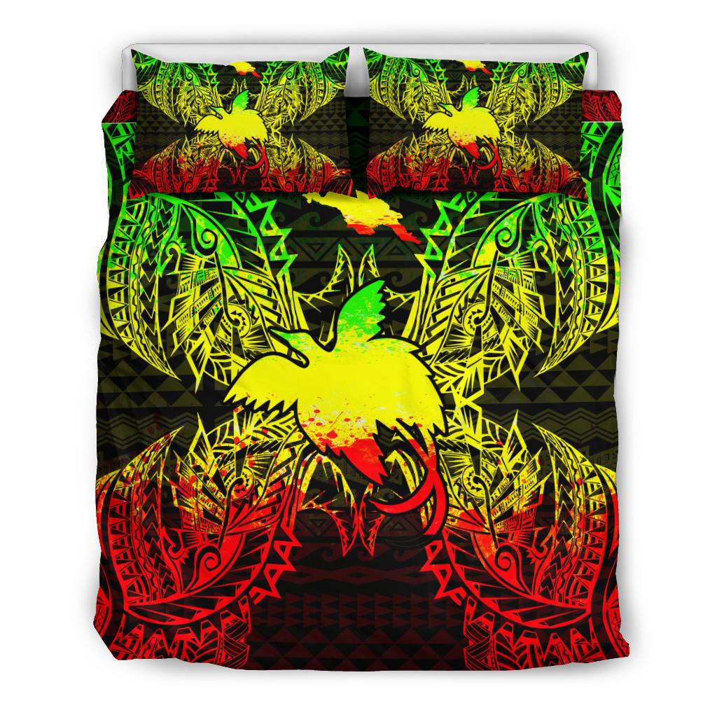 Polynesian Bedding Set - Papua New Giunea Duvet Cover Set Map Reggae - Polynesian Pride