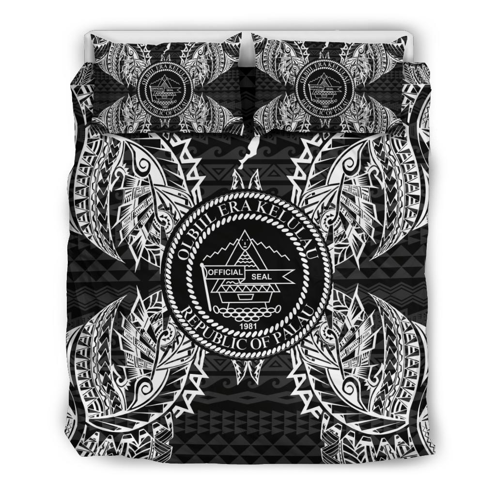 Polynesian Bedding Set - Palau Duvet Cover Set Map Black - Polynesian Pride