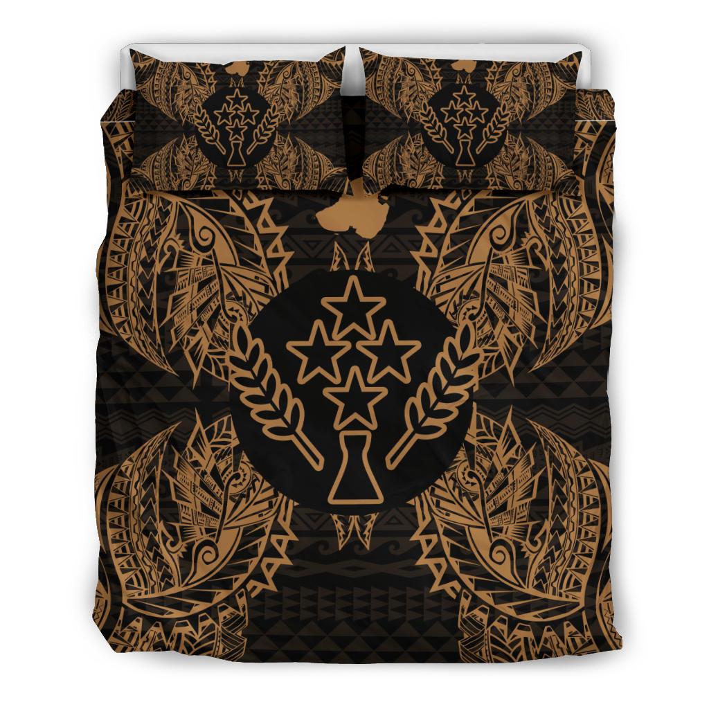 Polynesian Bedding Set - Kosrae Duvet Cover Set Map Gold - Polynesian Pride