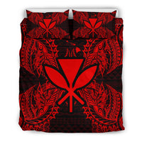 Polynesian Bedding Set - Hawaii Duvet Cover Set Map Red - Polynesian Pride