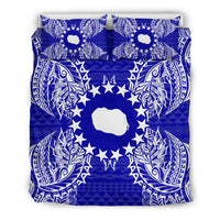 Polynesian Bedding Set - Cook Islands Duvet Cover Set Map Blue - Polynesian Pride