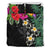 Kanaka Maoli (Hawaiian) Bedding Set - Hibiscus Turtle Tattoo Black Black - Polynesian Pride