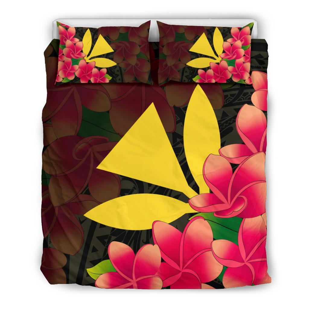 Hawaiian Kanaka Plumeria Polynesian Bedding Set Yellow - Polynesian Pride
