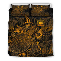 Polynesian Bedding Set - Samoa Duvet Cover Set Gold Color - Polynesian Pride