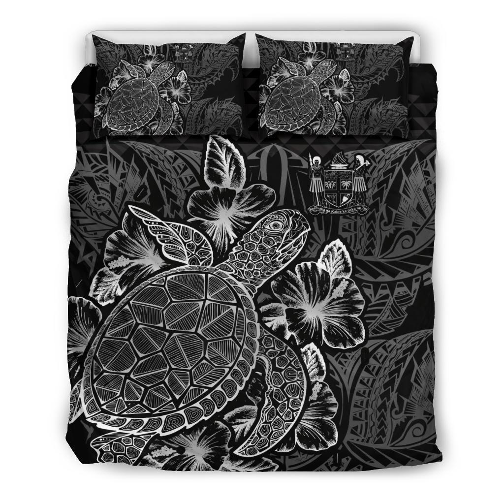 Polynesian Bedding Set - Fiji Duvet Cover Set Black Color - Polynesian Pride