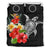 Polynesian Duvet Cover Set - Cook Island Bedding Set Polynesia Hibiscus And Plumeria Black - Polynesian Pride