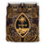 Guam Polynesian Bedding Set - Gold Hibiscus Coat Of Arms - Polynesian Pride