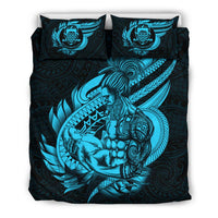 Polynesian Bedding Set - Tuvalu Duvet Cover Set Father And Son Emerald - Polynesian Pride