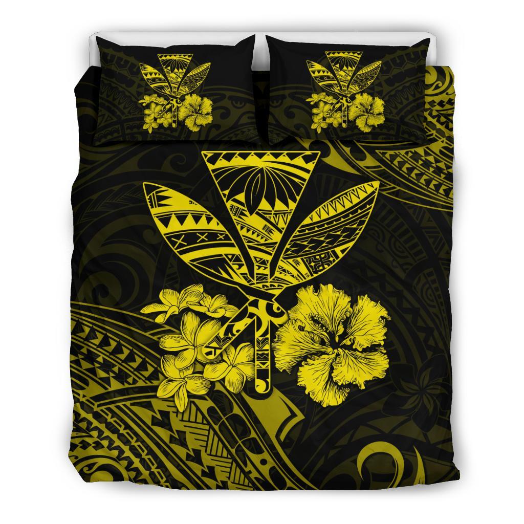 Hawaiian Bedding Set - Kanaka Maoli Polynesian Yellow Yellow - Polynesian Pride