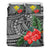 Kanaka Maoli (Hawaiian) Bedding Set - Polynesian Turtle Hibiscus Gray Gray - Polynesian Pride