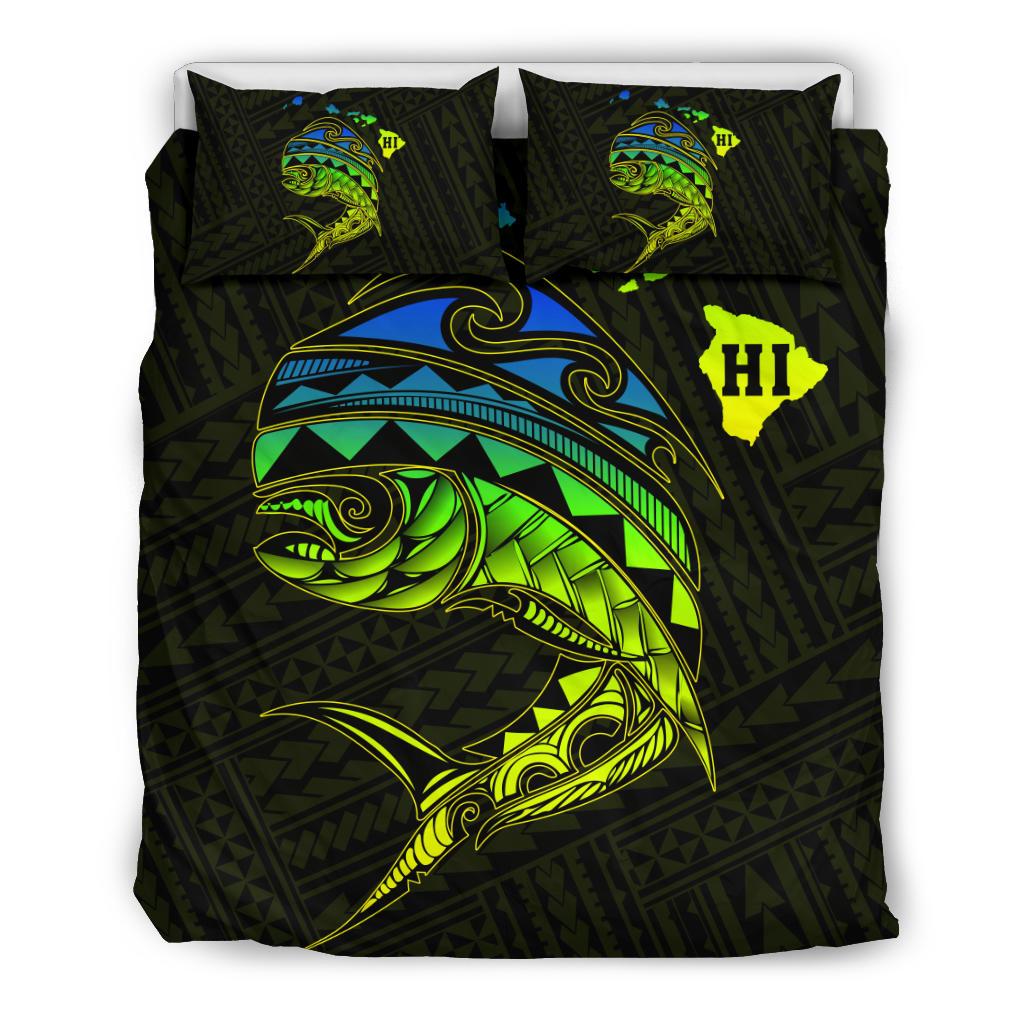 Hawaii Polynesian Mahi - Mahi Common Dolphinfish Bedding Set - Ver 1 Gold - Polynesian Pride