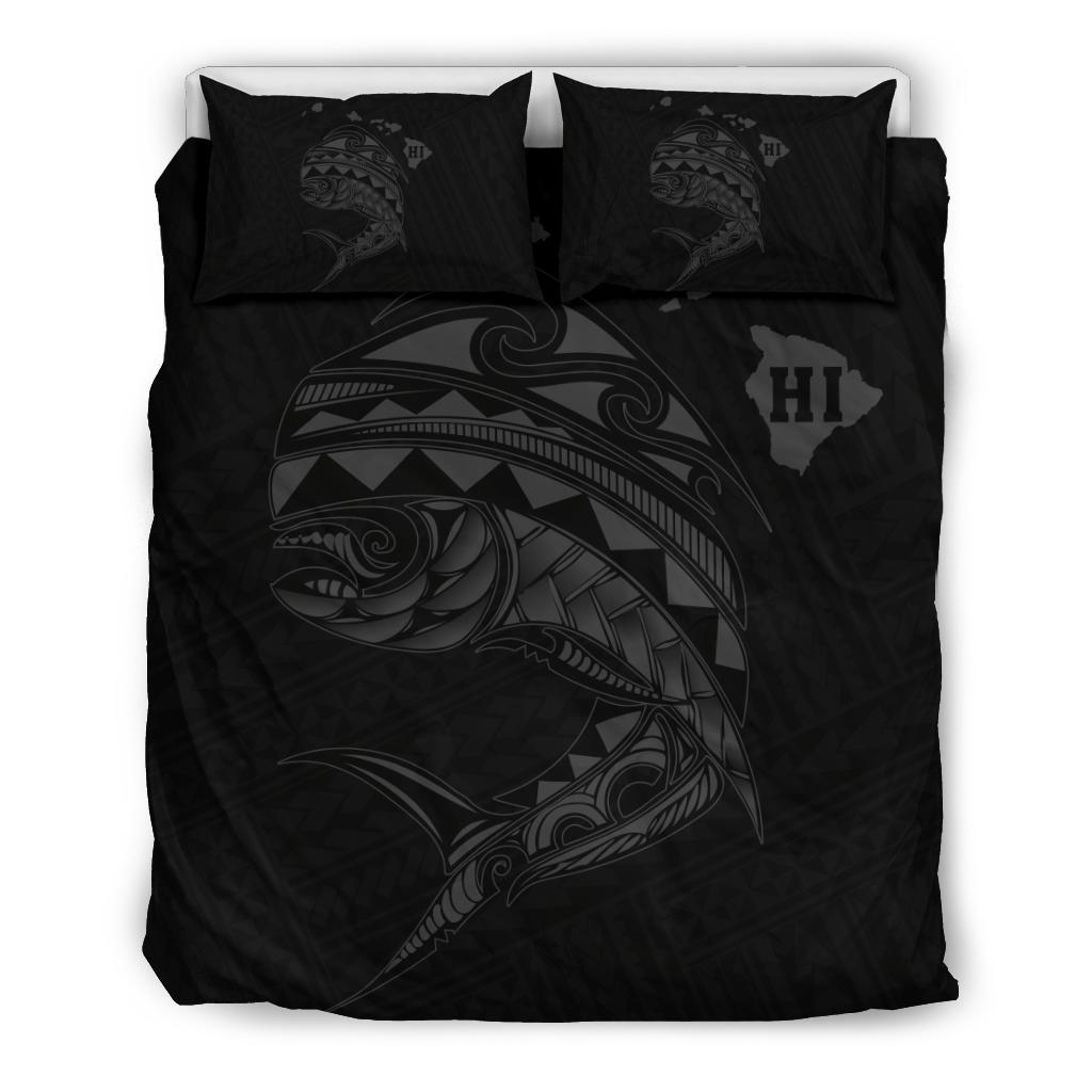 Hawaii Polynesian Mahi - Mahi Common Dolphinfish Bedding Set - Grey Grey - Polynesian Pride