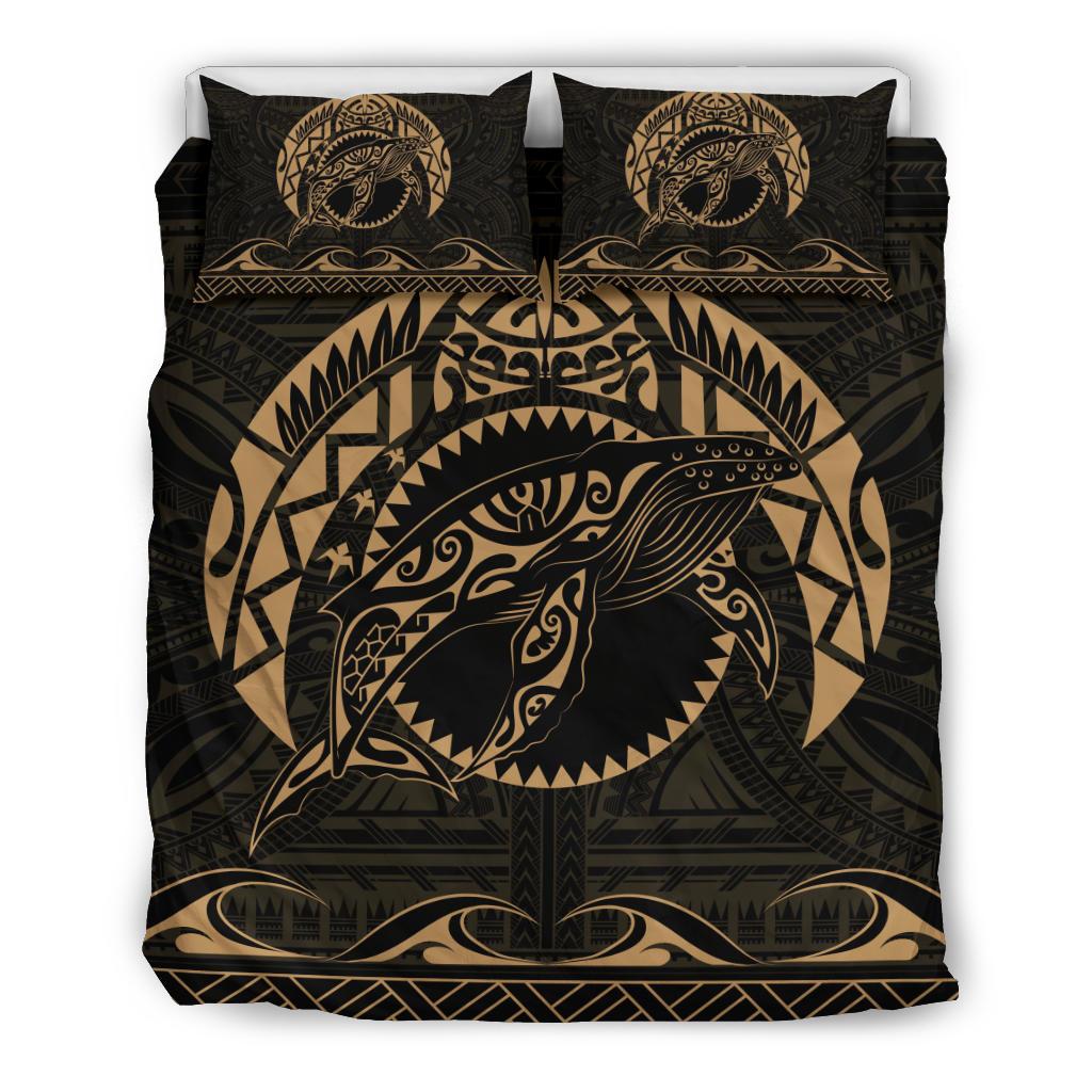 Hawaiian Polynesian Whale Bedding Set Gold Gold - Polynesian Pride