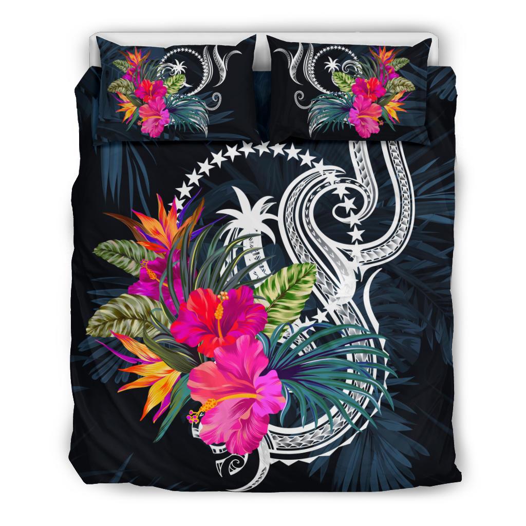 Polynesian Bedding Set - Chuuk Duvet Cover Set Tropical Flowers - Polynesian Pride