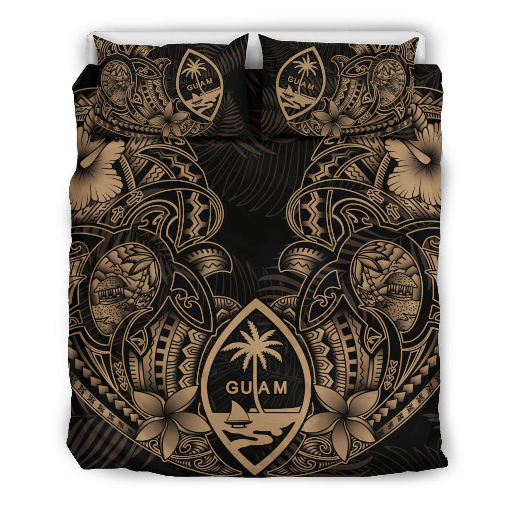 Polynesian Bedding Set - Guam Duvet Cover Sets - Beige Turtle Homeland Notext - Polynesian Pride