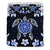 Hawaiian Icon Blue Turtle Plumeria Bedding Set Black - Polynesian Pride