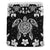 Hawaiian Silver Turtle Plumeria Bedding Set Black - Polynesian Pride