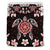 Hawaiian Reddie Turtle Plumeria Bedding Set Black - Polynesian Pride