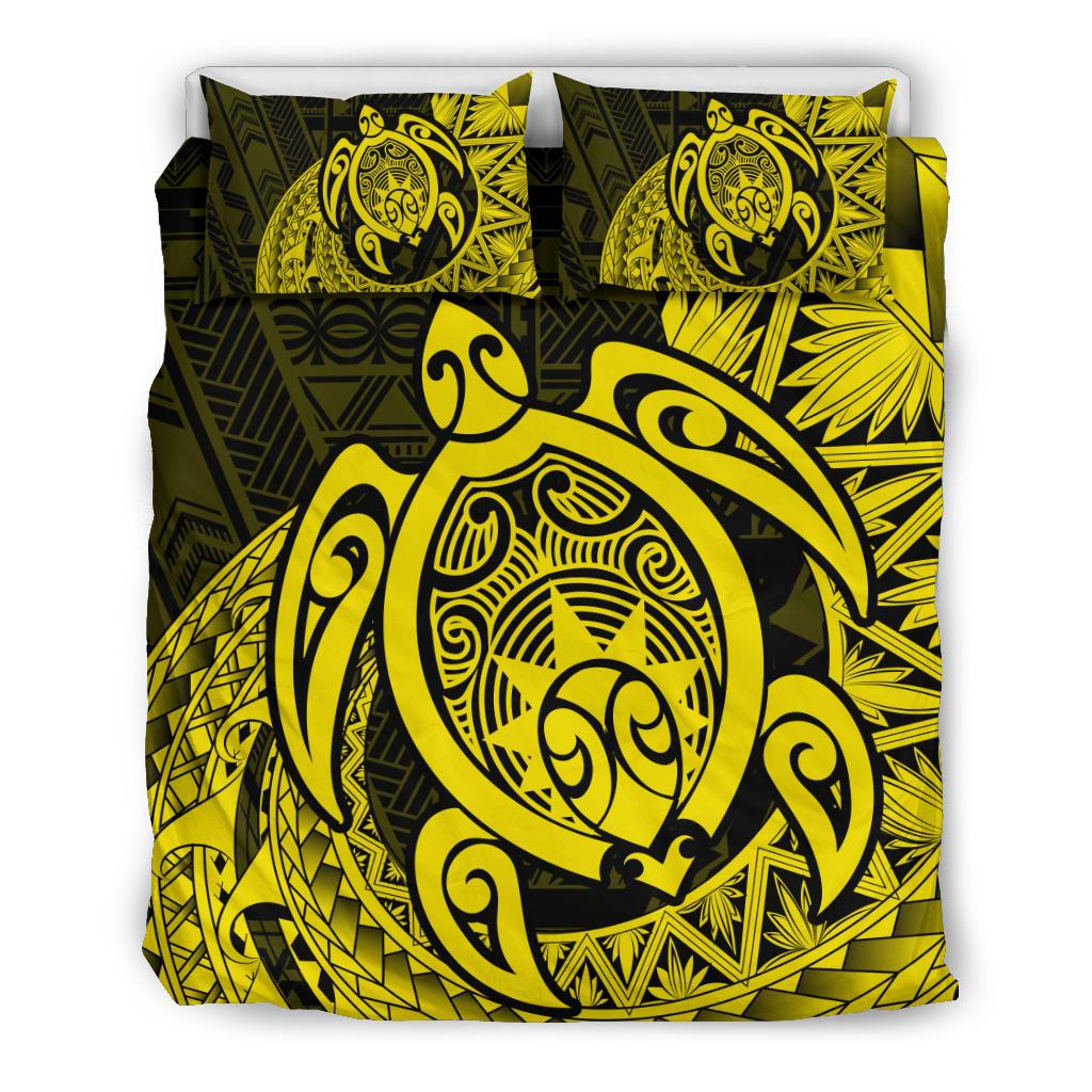 Hawaii Bedding Set - Hawaii Polynesian Turtle Bedding Set - Daria Style Yellow Yellow - Polynesian Pride