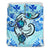 Hawaii Polynesian Plumeria Hibiscus Turtle Bedding Set - AH - Jack Style - Blue Blue - Polynesian Pride