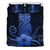 Hawaii Polynesian Pineapple Hibiscus Bedding Set - Zela Style Blue Blue - Polynesian Pride