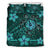 Hawaii Mix Polynesian Turtle Plumeria Bedding Set - AH - Nick Style - Turquoise Turquoise - Polynesian Pride