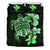 Hawaiian Kanaka Hibiscus Plumeria Mix Polynesian Turtle Bedding Set Green AH Green - Polynesian Pride