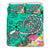 Polynesian Bedding Set - Turtle Plumeria Turquoise Color - Polynesian Pride