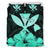 Hawaiian Kanaka Bedding Set Hibiscus Polynesian Love Turquoise Turquoise - Polynesian Pride