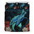 Hawaii Bedding Set - Hawaii Polynesian Honu Sea Hibiscus Bedding Set Black - Polynesian Pride