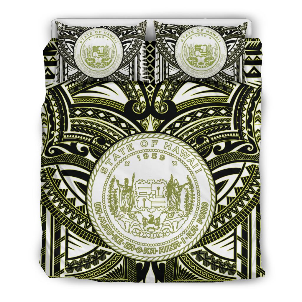 Hawaii Bedding Sets - Polynesian Tattoo & Hawaii Coat of Arm - Polynesian Pride