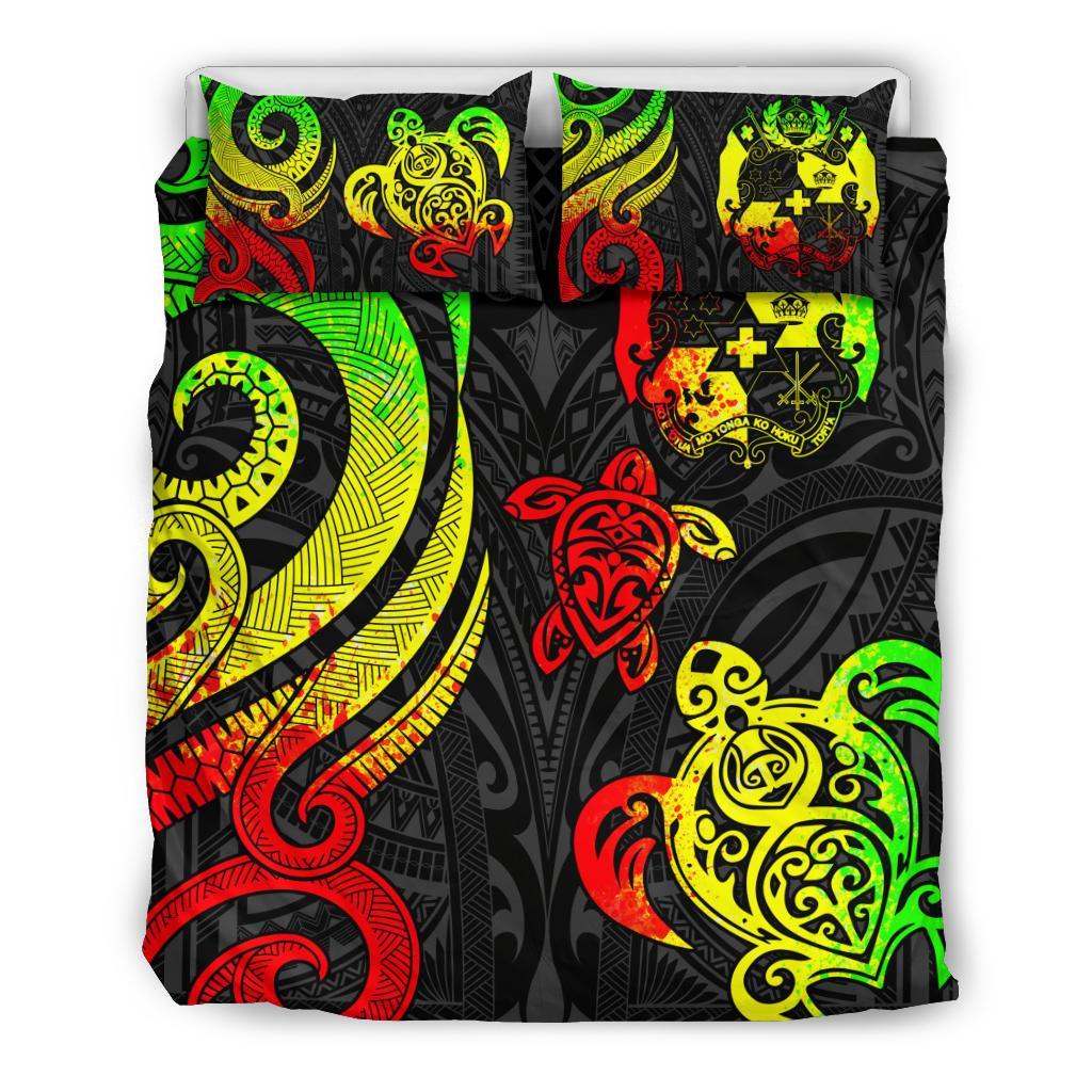 Tonga Polynesian Bedding Set - Reggae Tentacle Turtle - Polynesian Pride