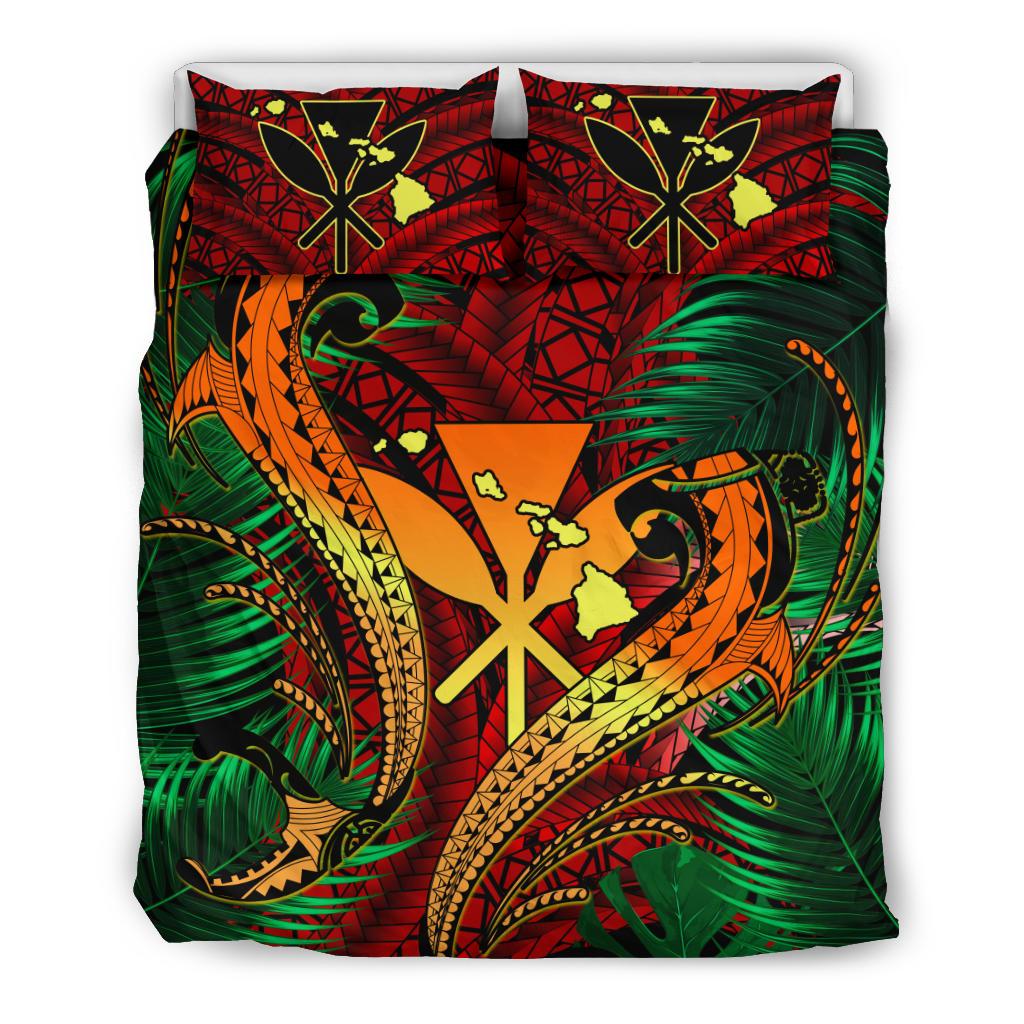 Hawaii Shark Polynesian Tropical Bedding Set - Red Red - Polynesian Pride