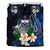 Samoa Polynesian Bedding Set - Turtle With Plumeria Flowers - Polynesian Pride