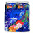 Polynesian Hawaii Bedding Set - Humpback Whale with Tropical Flowers (Blue) - Polynesian Pride