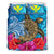 Hawaii Bedding Set - Hawaii Sea Turtle Hibiscus Coconut Tree Bedding Set Blue - Polynesian Pride