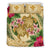 Hawaii Bedding Set - Turtle Strong Pattern Hibiscus Plumeria AH Gold - Polynesian Pride