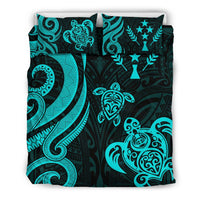 Kosrae Micronesian Bedding Set - Turquoise Tentacle Turtle - Polynesian Pride