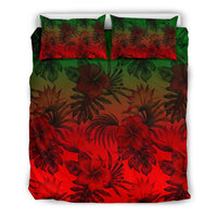 Polynesian Bedding Set - Red Hibiscus Patterns - Polynesian Pride