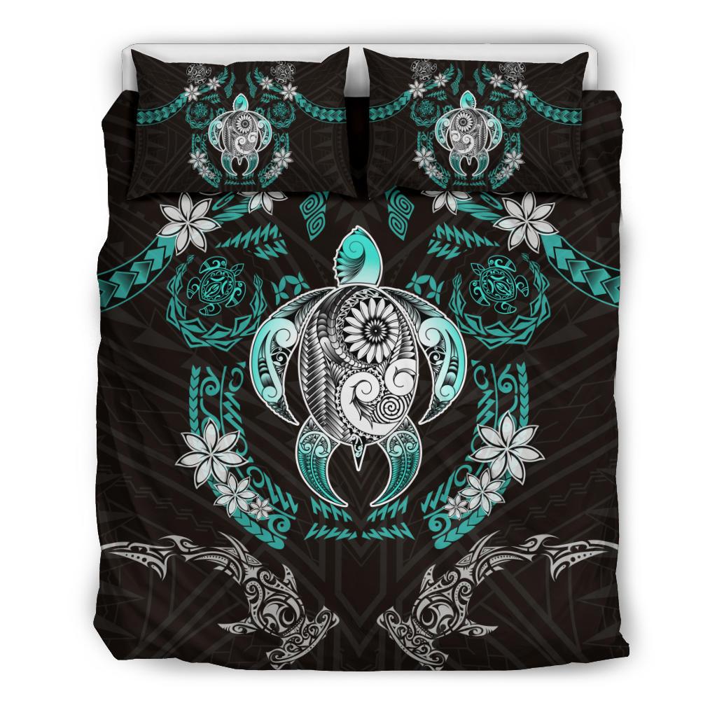 Hawaii Turtle Shark Bedding Set - Turquoise - LH Style Turquoise - Polynesian Pride