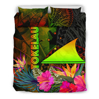 Tokelau Polynesian Bedding Set - Hibiscus and Banana Leaves - Polynesian Pride