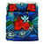 Kanaka Maoli (Hawaiian) Bedding Set - Polynesian Turtle And Hibiscus Blue - Polynesian Pride