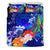 Samoa Bedding Set - Humpback Whale with Tropical Flowers (Blue) - Polynesian Pride